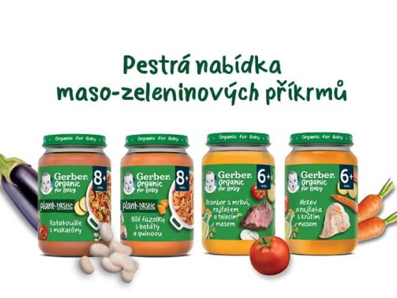 GERBER Organic příkrmy ve skleničkách