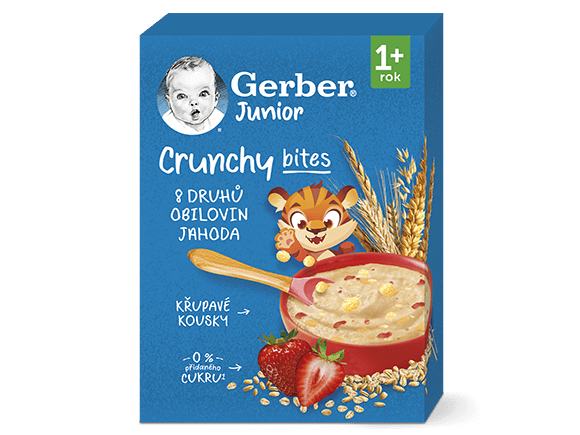 GERBER Junior neml. kaše jahodová s křupavými kousky 200 g