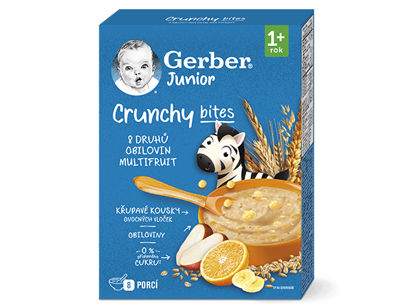 GERBER Junior nemléčná kaše ovocná s křupavými kousky 200 g