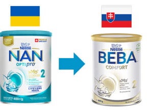Prechod z ukrajinského dojčenského mlieka Nestlé NAN na slovenskú Nestlé BEBU Prechod z ukrajinského dojčenského mlieka Nestlé NAN na slovenskú Nestlé BEBU