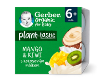 GERBER Organic 100% rostlinný dezert mango a kiwi GERBER Organic 100% rostlinný dezert mango a kiwi