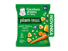 GERBER Organic křupavá srdíčka s mrkví 28 g GERBER Organic křupavá srdíčka s mrkví 28 g