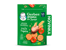 GERBER Organic krekry s rajčaty 100 g - novinka GERBER Organic krekry s rajčaty 100 g - novinka