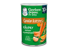 GERBER Organic křupky s mrkví a pomerančem 35 g GERBER Organic křupky s mrkví a pomerančem 35 g
