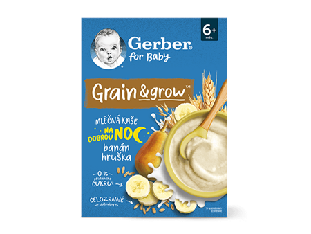 GERBER mléčná kaše banán a hruška 200 g GERBER mléčná kaše banán a hruška 200 g