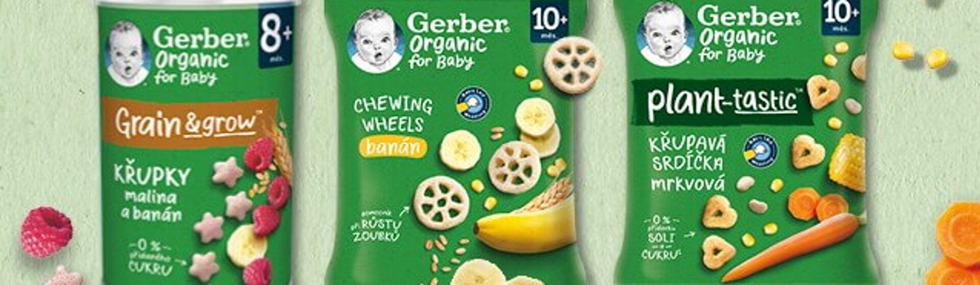 GERBER Organic detské chrumky GERBER Organic detské chrumky