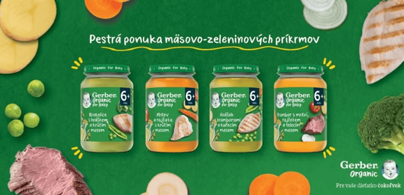 GERBER Organic dětský příkrm zelenina s telecím masem 190 g GERBER Organic dětský příkrm zelenina s telecím masem 190 g