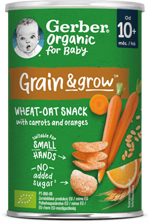 GERBER Organic křupky s mrkví a pomerančem 35 g GERBER Organic křupky s mrkví a pomerančem 35 g